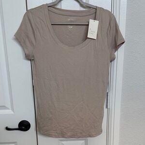 A New Day Women's Beige Short Sleeve Tee